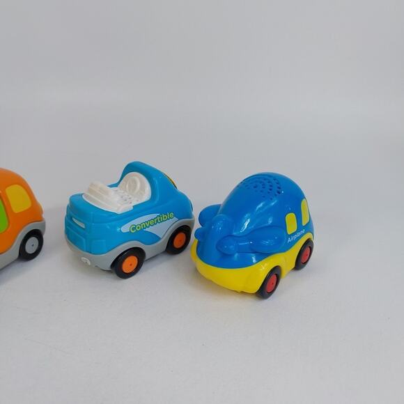 Vtech Go Go Smart Wheels Green Orange Truck, Blue Convertible, Blue Airplane - Picture 7 of 7